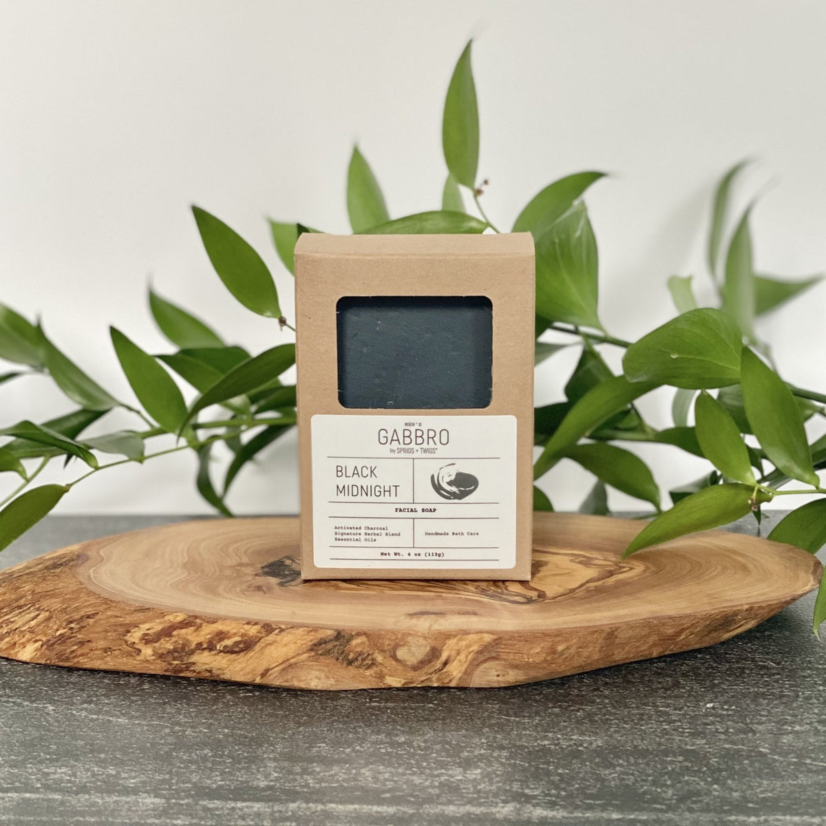 Men's Black Midnight Facial Soap – Sprigs + Twigs