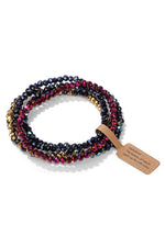 8928 NINEXIS - CWAJE1185_GLASS BEAD 4 SET BRACELET: BLUSH / (OS) 1