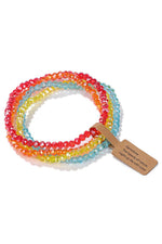 8928 NINEXIS - CWAJE1185_GLASS BEAD 4 SET BRACELET: BLUSH / (OS) 1