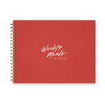 (408) Ruff House Print Shop - Script Weekly Meals Meal Planner: Heirloom Cover | White Ink