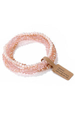 8928 NINEXIS - CWAJE1185_GLASS BEAD 4 SET BRACELET: BLUSH / (OS) 1