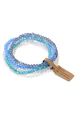 8928 NINEXIS - CWAJE1185_GLASS BEAD 4 SET BRACELET: BLUSH / (OS) 1