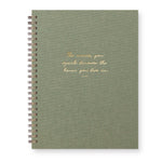 (402) Ruff House Print Shop - Words You Speak Journal: Lined Notebook: Sage Green Linen Cover | Gold Foil