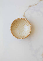 Fodory - Ruffled Edge Ceramic Pinch Bowls: Beige