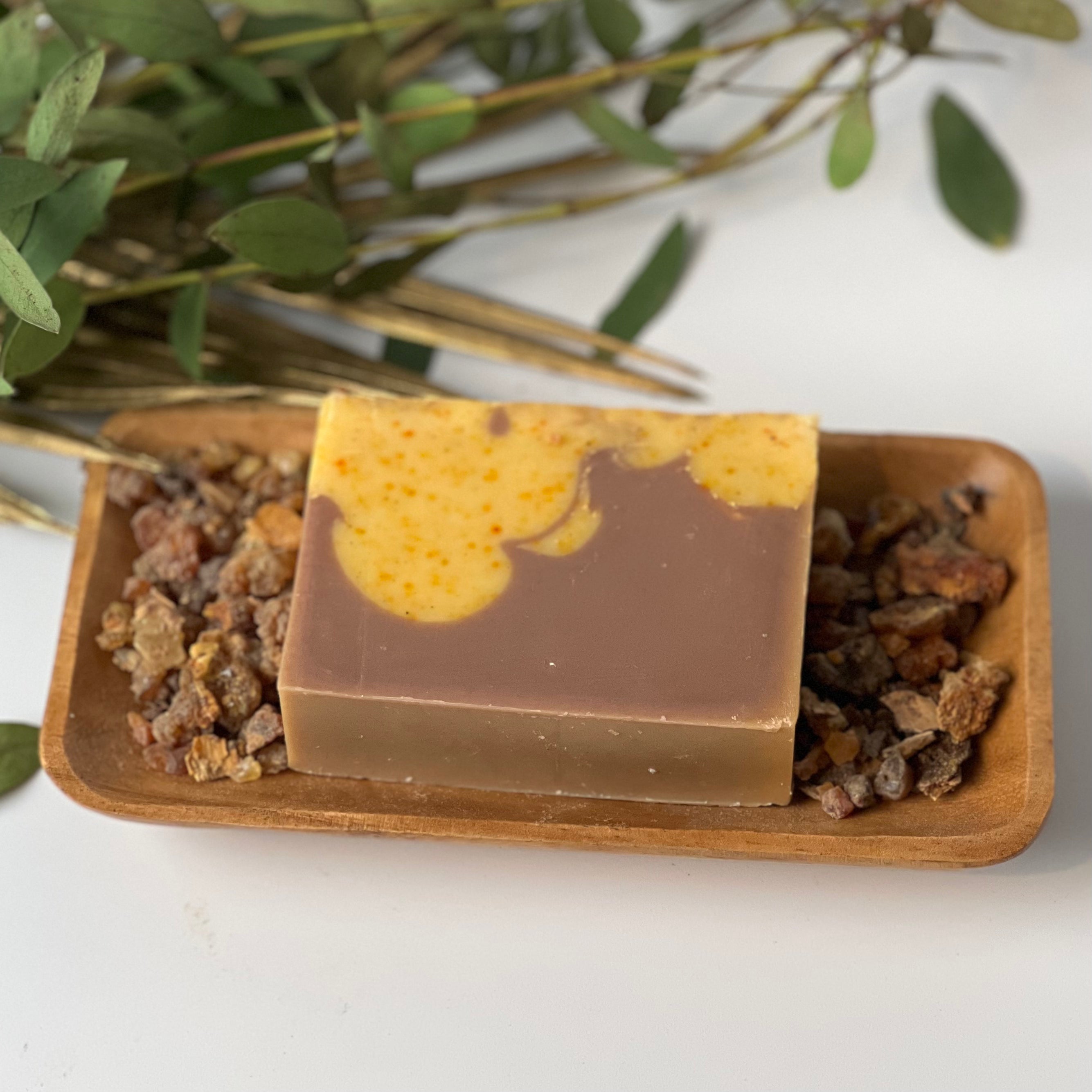 SEA MOSS GOLD INFUSED FRANKINCENSE AND MYRRH SOAP – Black and Nobel